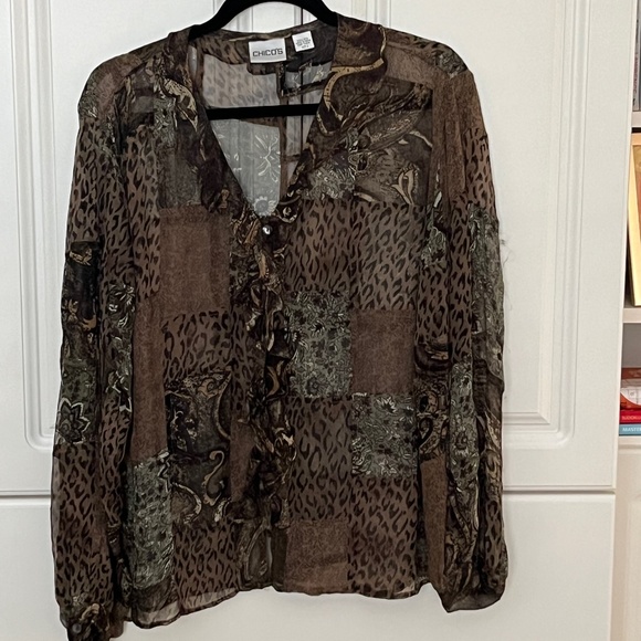 Chico's Shear Blouse - Picture 1 of 3